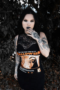 Halloween High-Neckline Lace Dress