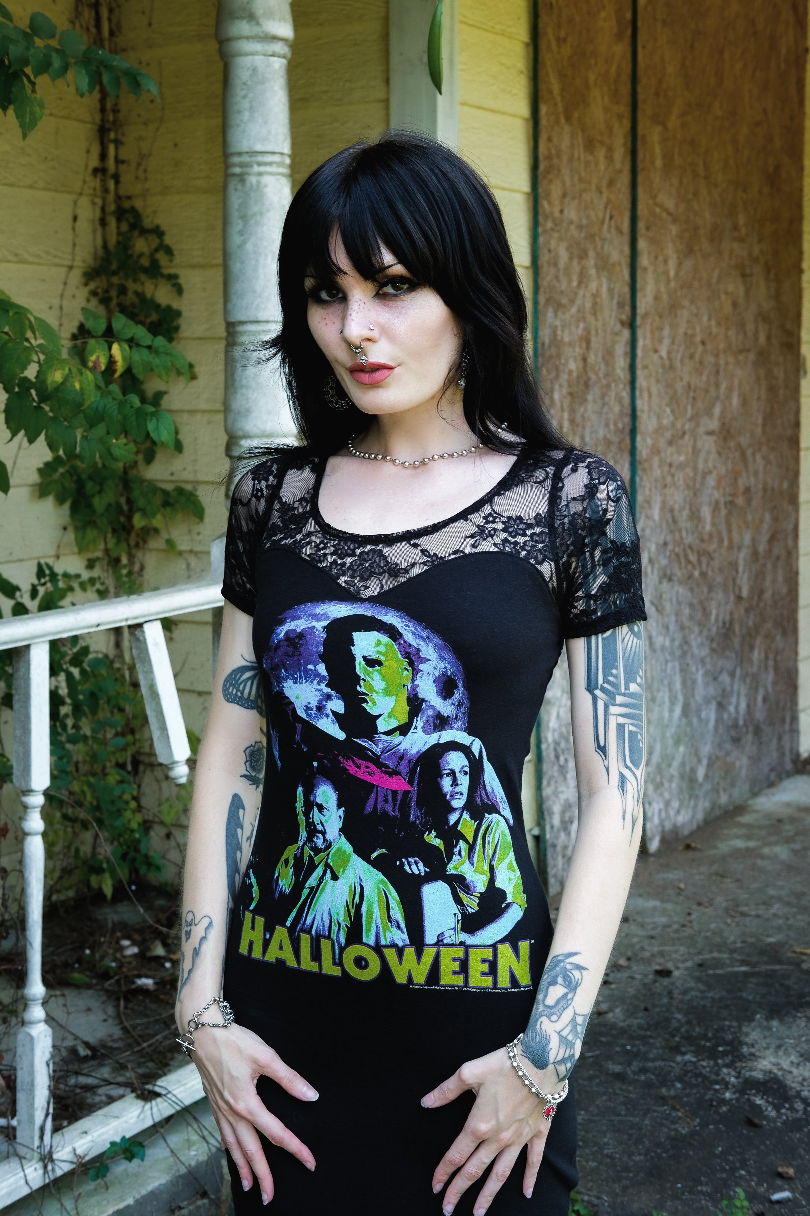 black lace dress for halloween Halloween Lace Strap Dress, S