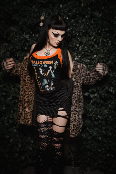 Halloween Lace Ribbed Tank (Limited edition)