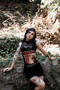 Halloween High-Neckline Lace Dress
