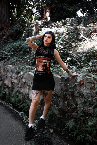 Halloween High-Neckline Lace Dress