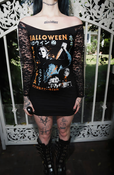 Halloween Off- Shoulder Lace Dress