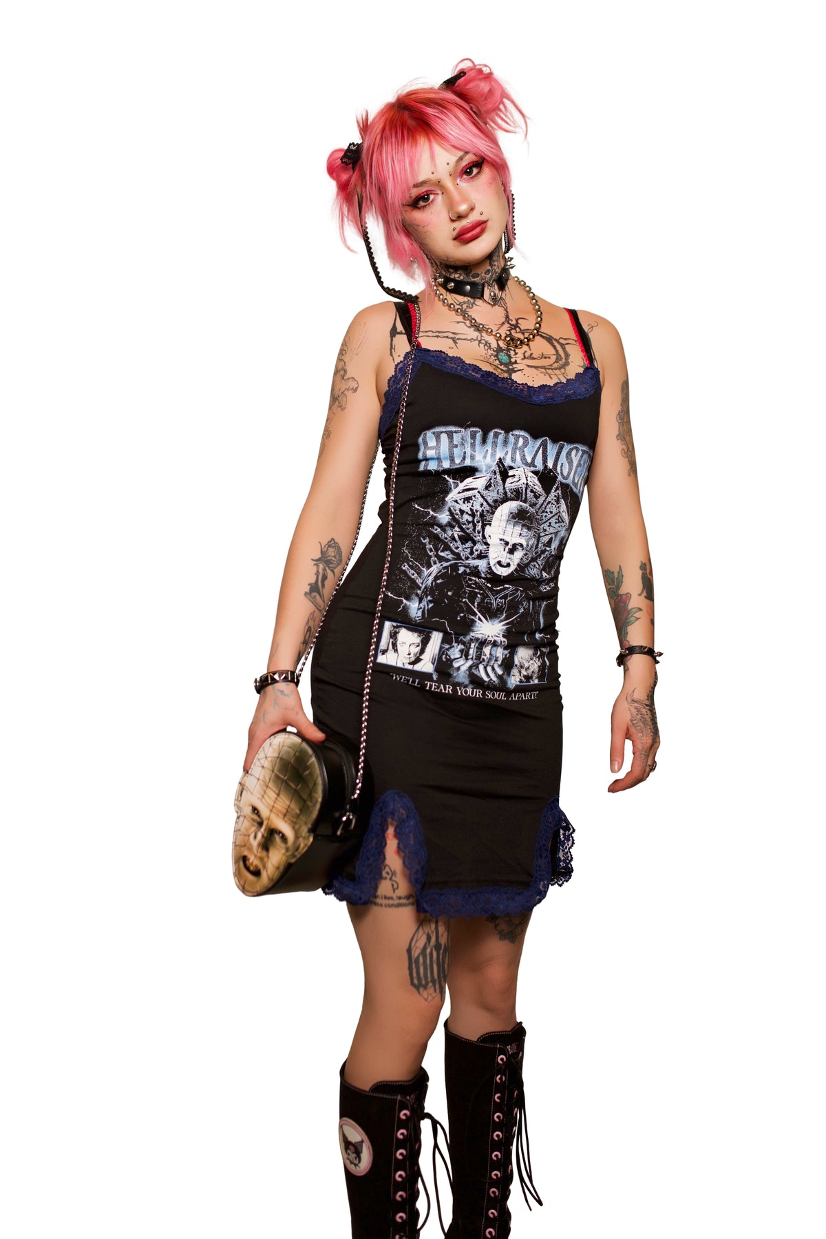 Hellraiser Slit Lace Dress