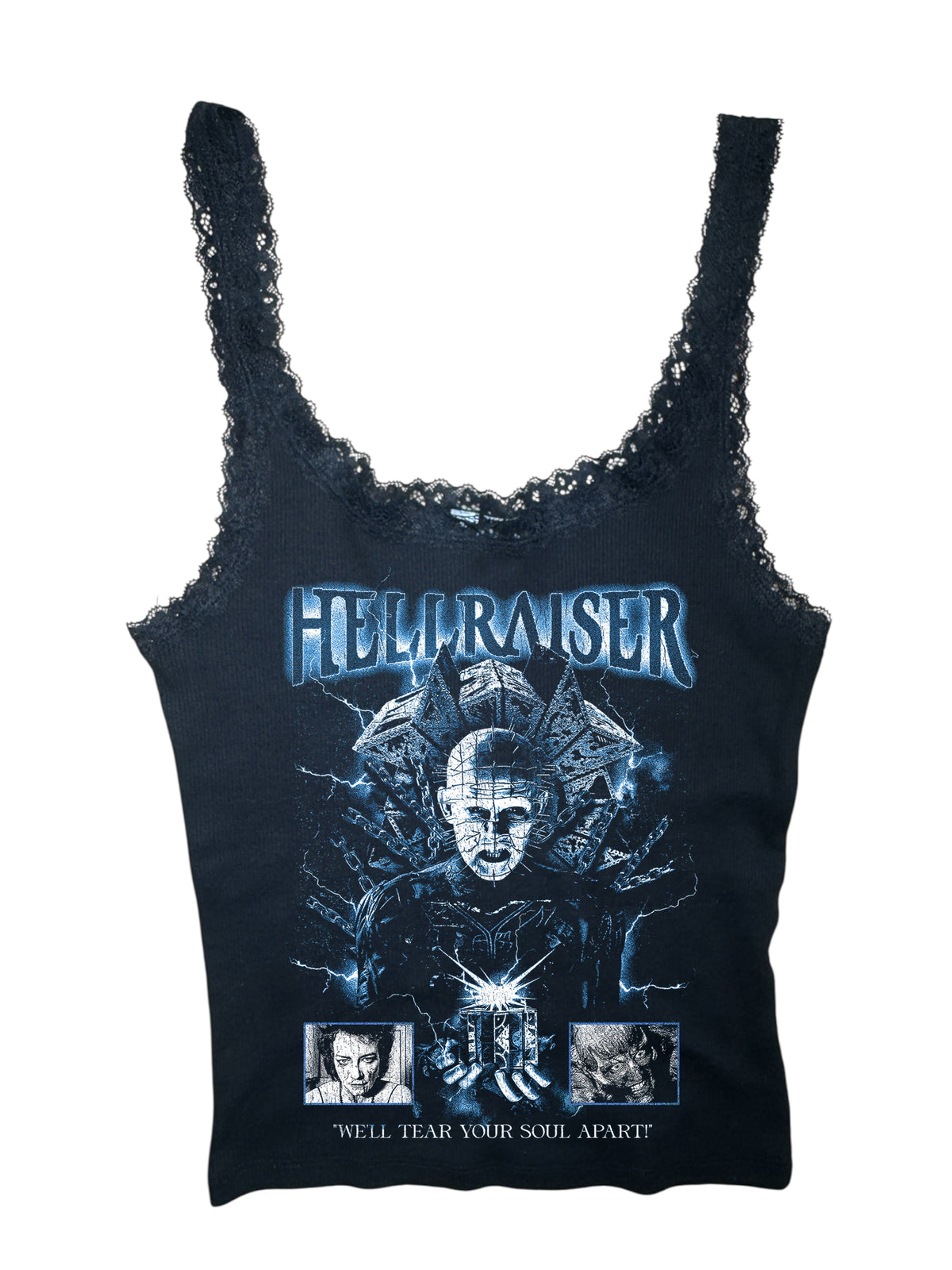 Tear Your Soul Ribbed Lace Tank