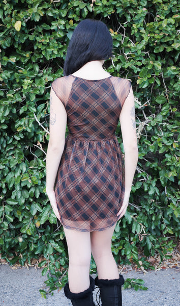 Sweetheart Plaid Mini Dress