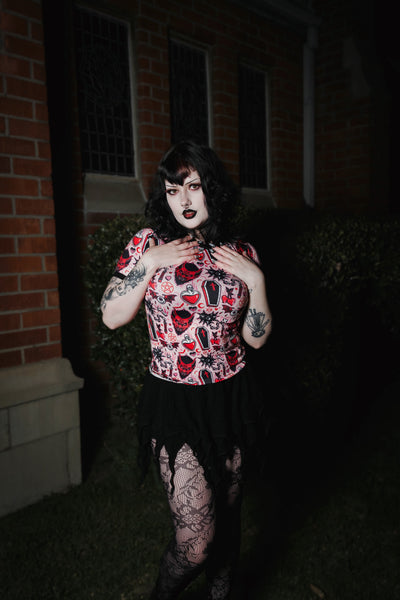 Pink Devil Ringer Tee