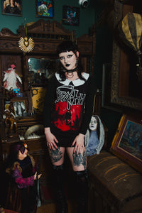 Death Long Sleeve Peter Pan Collar Dress