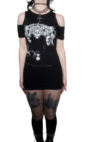 Immortal Shoulder-Cut Dress