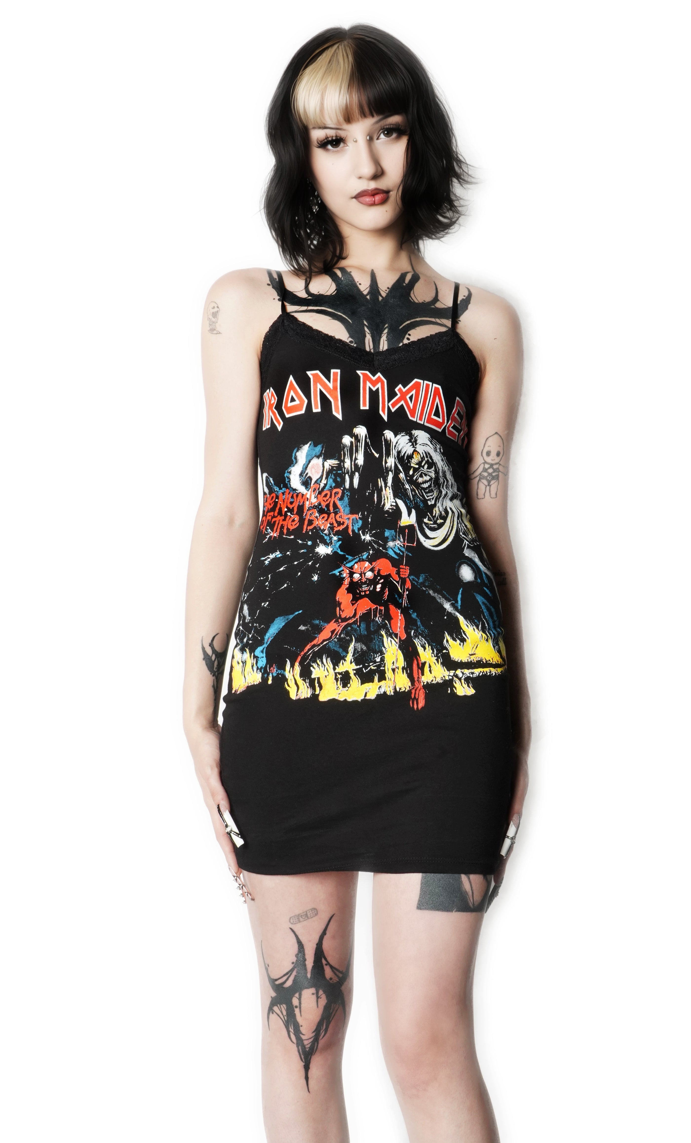 Iron Maiden (Number of the beast) Lace Strap Dress - Vera's Eyecandy