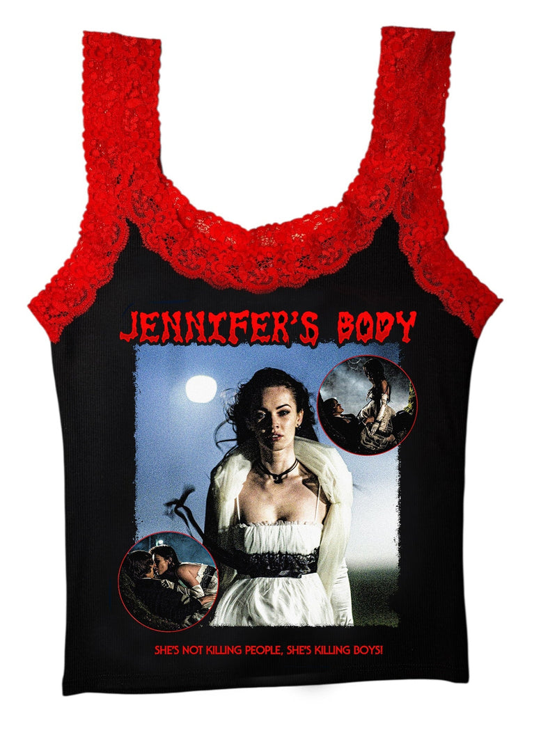 Jennifer's Body Lace Ribbed Tank – Vera's Eyecandy