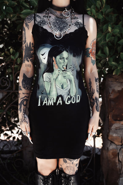 Jennifer's Body Lace Strap Dress "I am God"