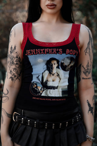 Jennifer's Body Lace Ribbed Tank