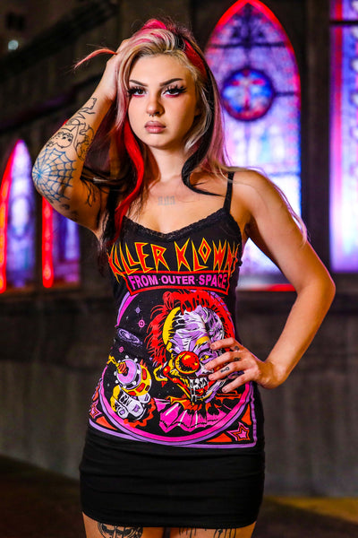 Killer Klowns from Outer Space (Pink) Lace Strap Dress