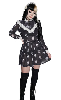 Kewpie Metal Print Victorian Lace Dress