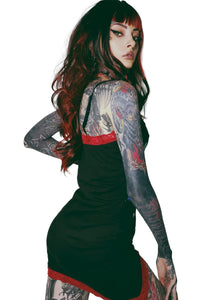 Killer Klowns Outer Space Slit Red Lace Dress