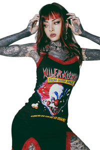 Killer Klowns Outer Space Slit Red Lace Dress