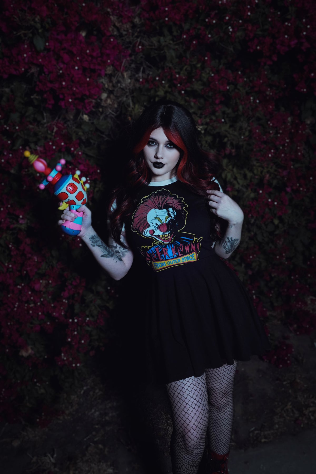Killer Klowns Space Gun Baby Doll Dress