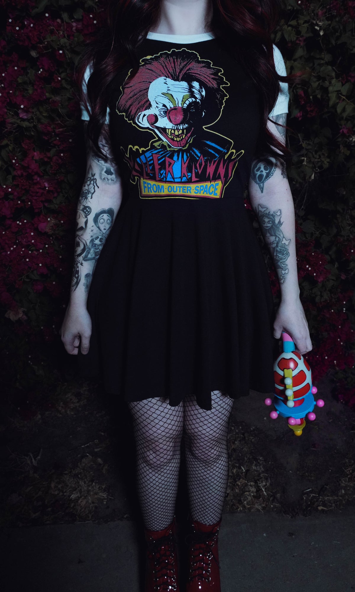 Killer Klowns Space Gun Baby Doll Dress