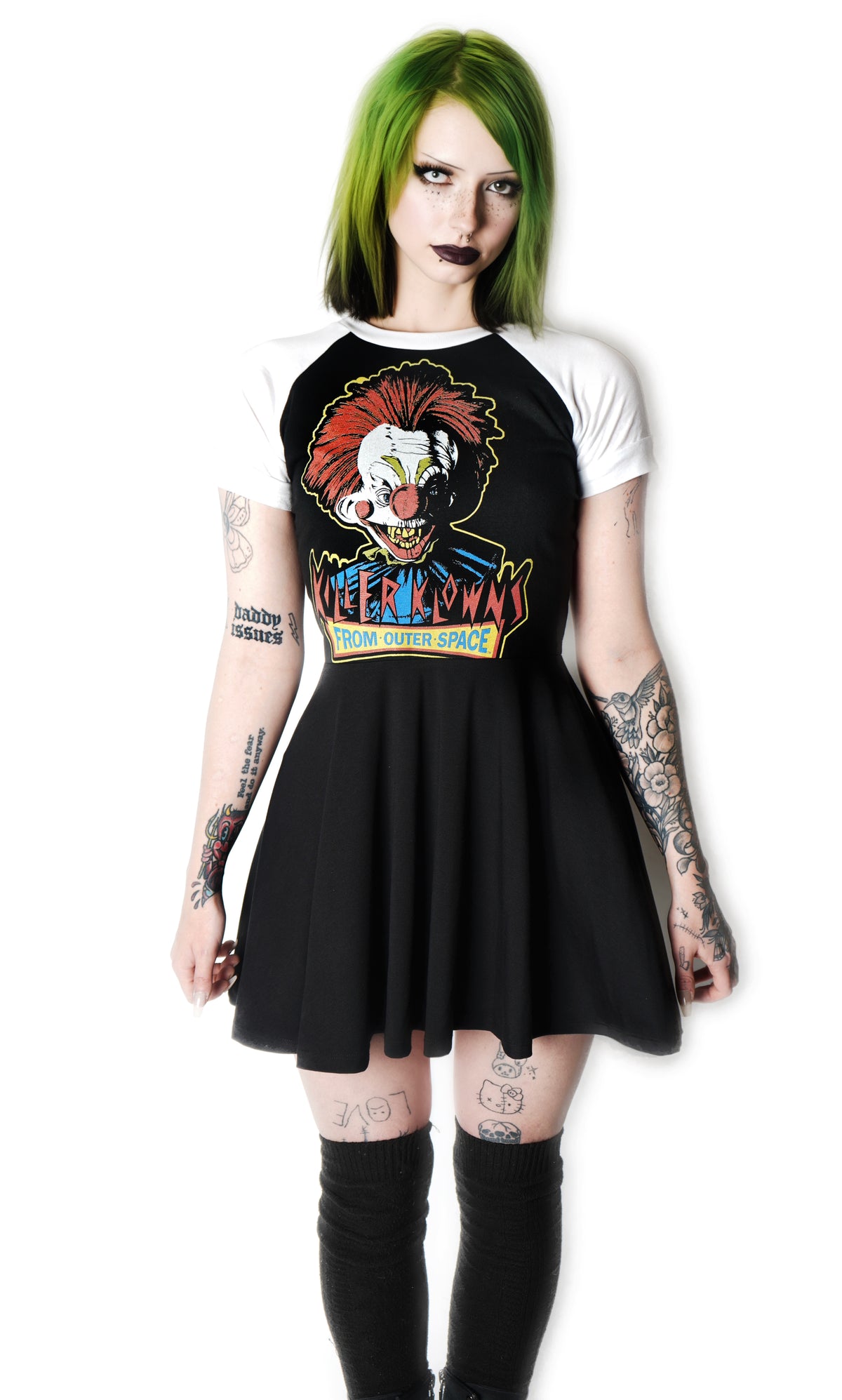 Killer Klowns Space Gun Baby Doll Dress