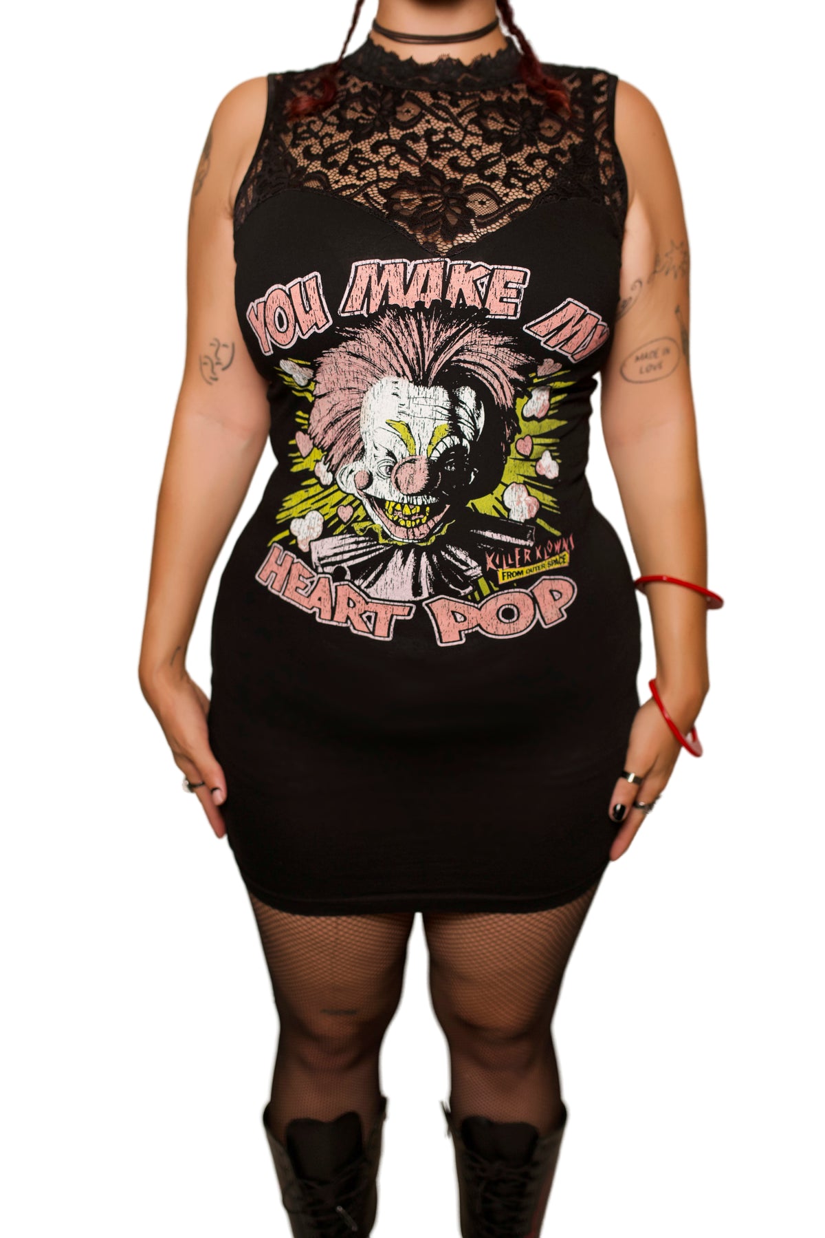 Killer Klowns High-Neckline Lace Dress