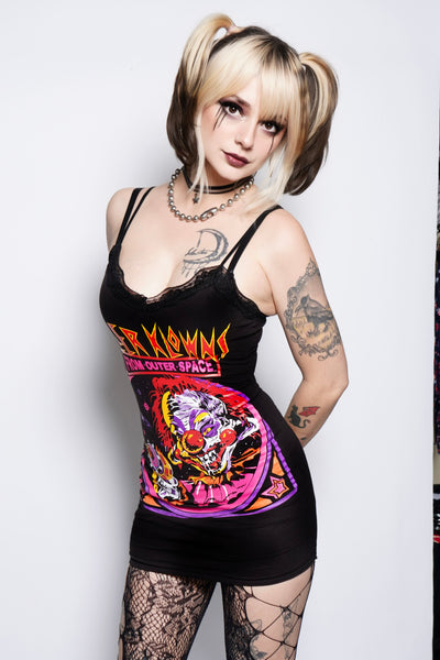 Killer Klowns from Outer Space (Pink) Lace Strap Dress