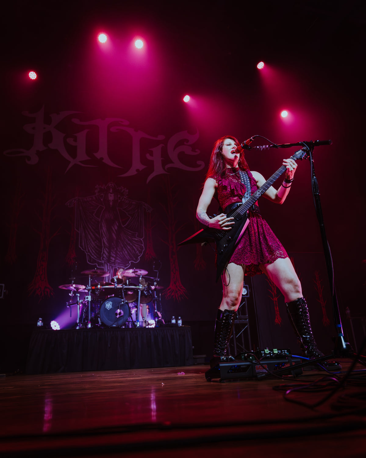 The Scarlet Mourning Lace Dress (Red)