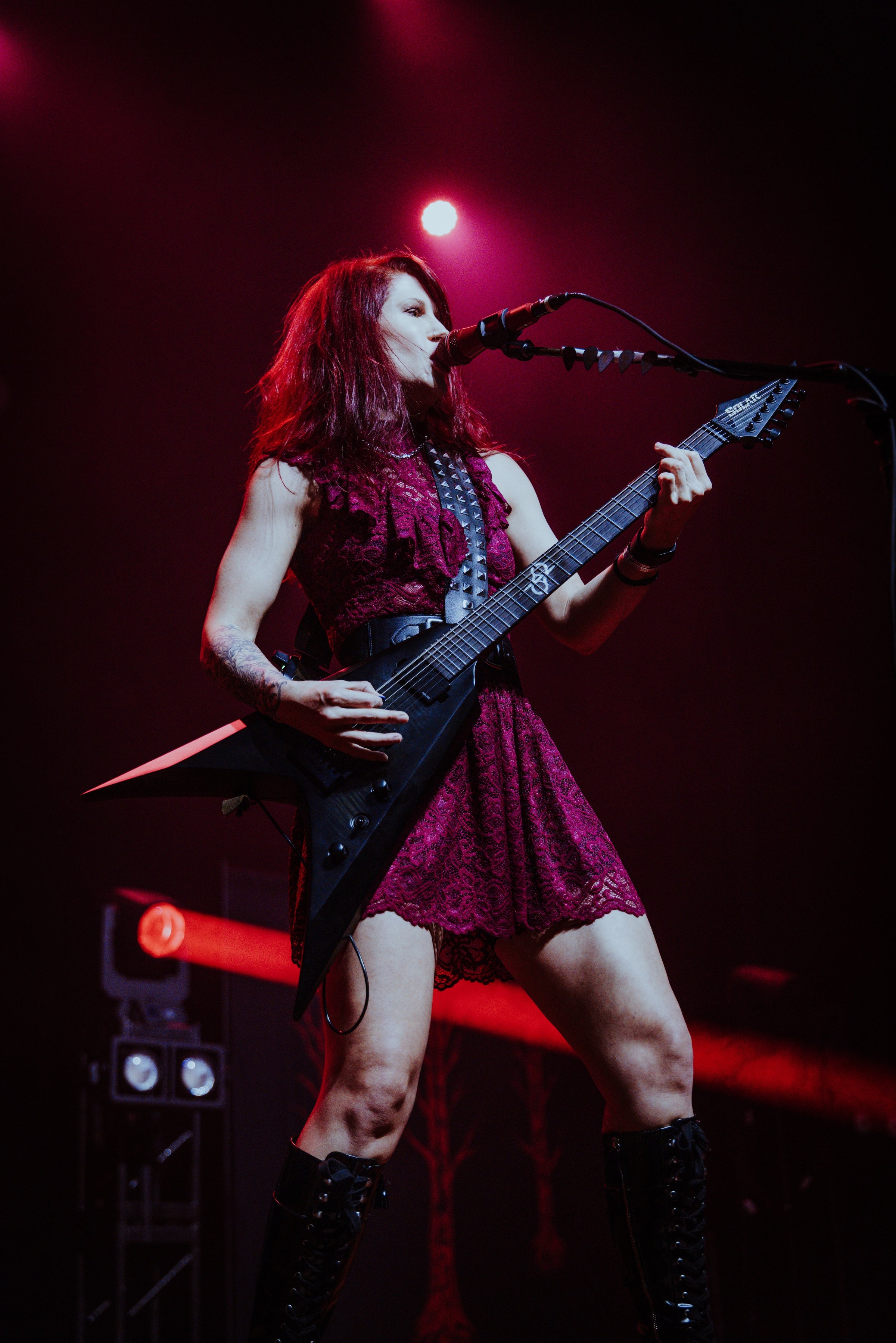 The Scarlet Mourning Lace Dress (Red)