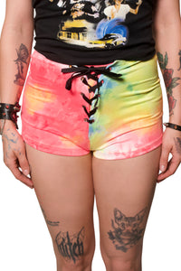 Tie-Dye Lace Up Shorts