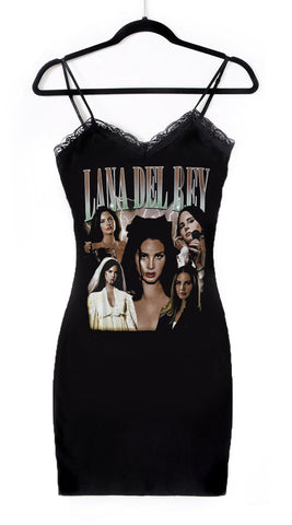 Lana Del Rey Lace Strap Dress