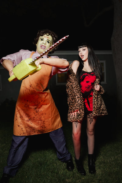Leatherface Texas Chainsaw Massacre Lace Strap Dress