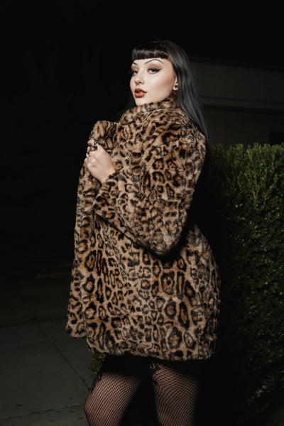 Leopard Faux Fur (Long) Coat Jacket