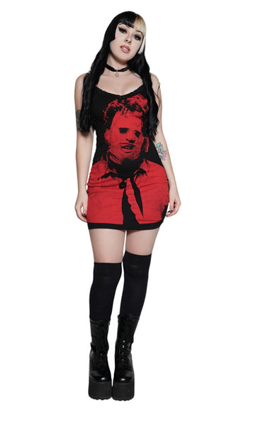 Leatherface Texas Chainsaw Massacre Lace Strap Dress