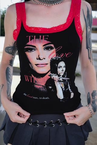 The Love Witch Lace Ribbed Tank