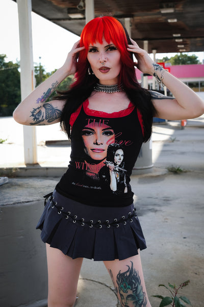 The Love Witch Lace Ribbed Tank