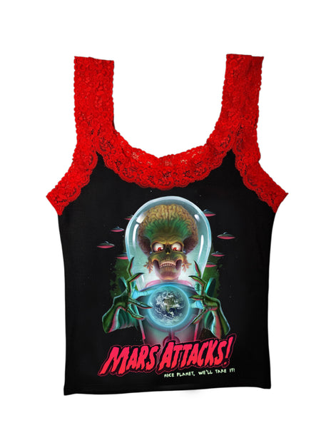 Mars Attack Lace Ribbed Tank (Limited edition)