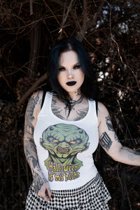 Mask Ribbed Tank Top