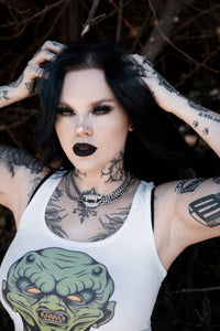 Mask Ribbed Tank Top