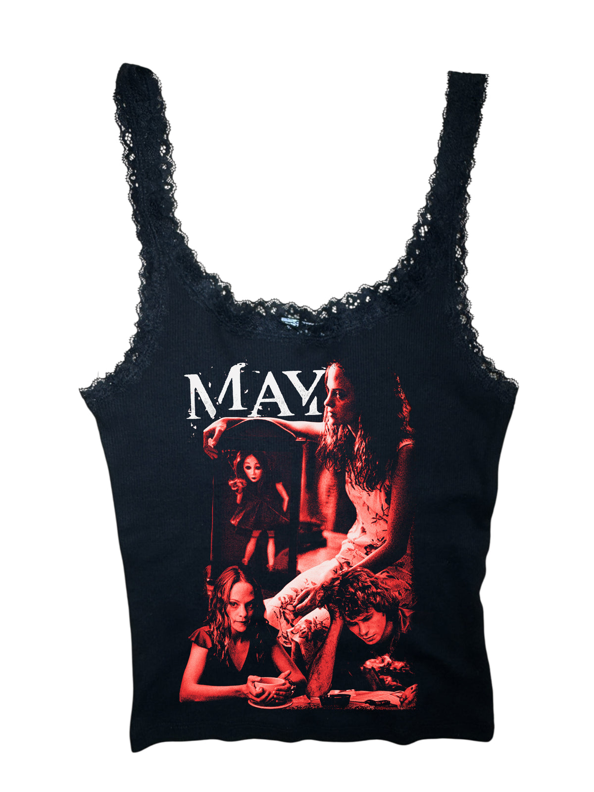 MAY Ribbed Lace Tank