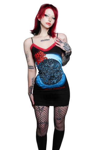 Morbid Angel Red Lace Strap Dress