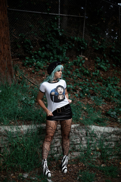 Nancy Downs Ringer Tee