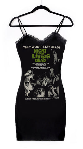 Night of the Living Dead Lace Strap Dress (One-off)