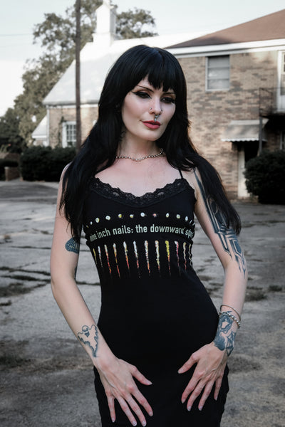 NIN Lace Strap Dress - Downward Spiral