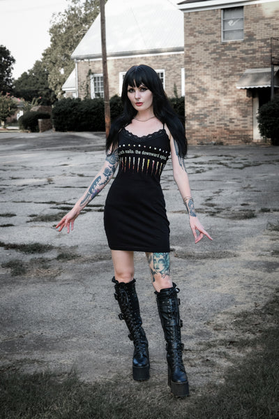 NIN Lace Strap Dress - Downward Spiral