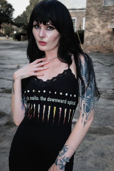 NIN Lace Strap Dress - Downward Spiral