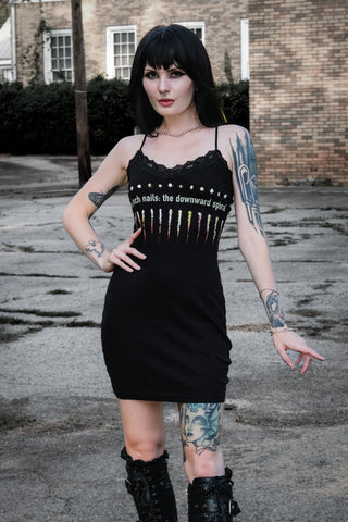 NIN Lace Strap Dress - Downward Spiral