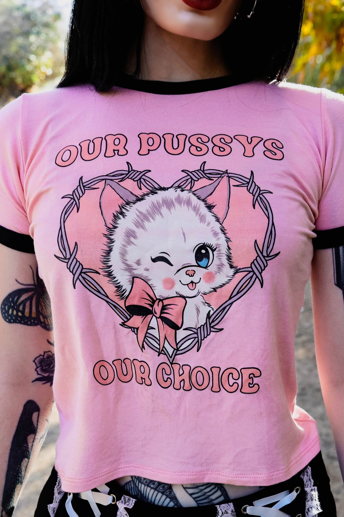Our Pus Our choice Ringer Tee