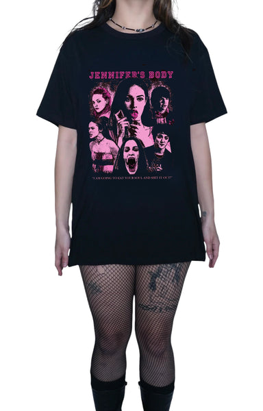 Women's Oversized Jennifer's Body T-Shirt (Pink design)