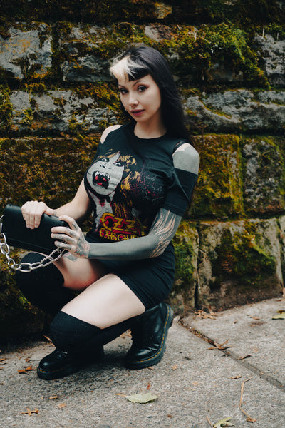 Ozzy Osbourne Shoulder-Cut Dress