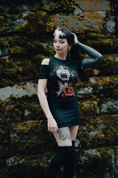 Ozzy Osbourne Shoulder-Cut Dress