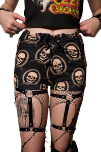 Skulls Lace Up Shorts